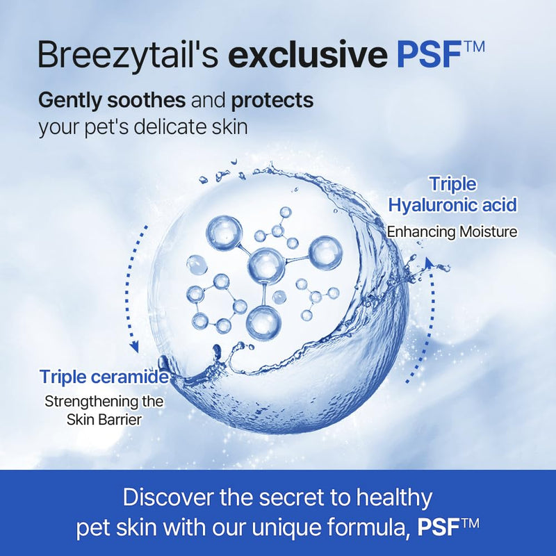 Breezytail PetO'CERA Moisture Essence Plus, Dry, Itchy Skin Care & Hot Spot, Irritation Relief Roll-on Serum for Dogs & Cats. Soothing Moisturizer, Hypoallergenic (85ml / 2.87 fl oz)