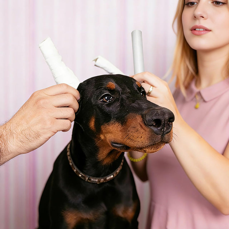 Yardwe Dog Ear Stand Stick with Tape 6.89 Inch Puppy Ear Support Rods for Doberman Correction Pet Care Accessories 4 Pack