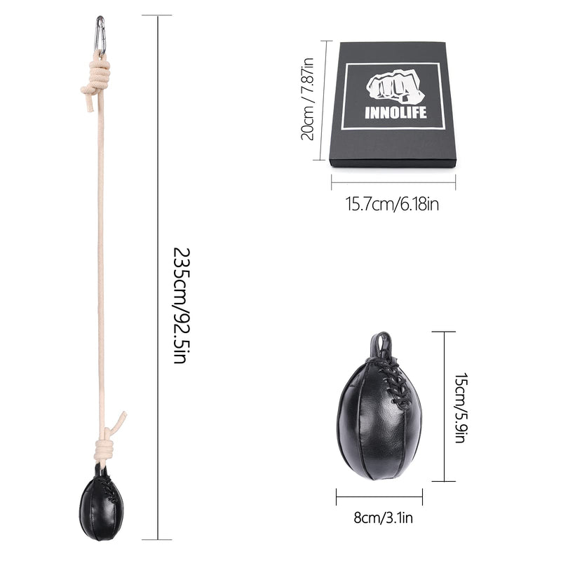 INNOLIFE Boxing Slip Bag, Dodge Hide Speed Ball for Reflex Training, MMA Pendulum Training - Maize Leather Ball Included - BeesActive Australia
