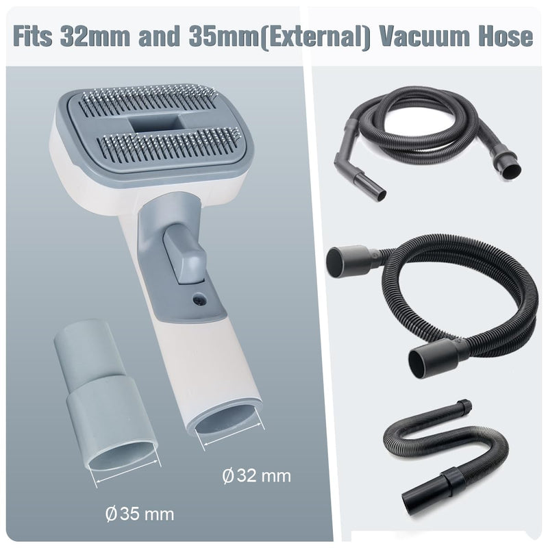 MOPEI 3-in-1 dog hair vacuum cleaner brush for removing loose hair, undercoat and tangles, 32mm & 35mm vacuum hose fitting 3 in 1 - BeesActive Australia
