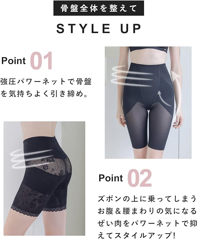 Two Hatch 903208 Shaping Underwear, Pelvic Girdle, 11.0 lbs (5 kg), Use For 24 Hours, Large Size, High Waist, Postpartum Girdle, Tummy Tightening, Butt Lifting, Full Lace - BeesActive Australia