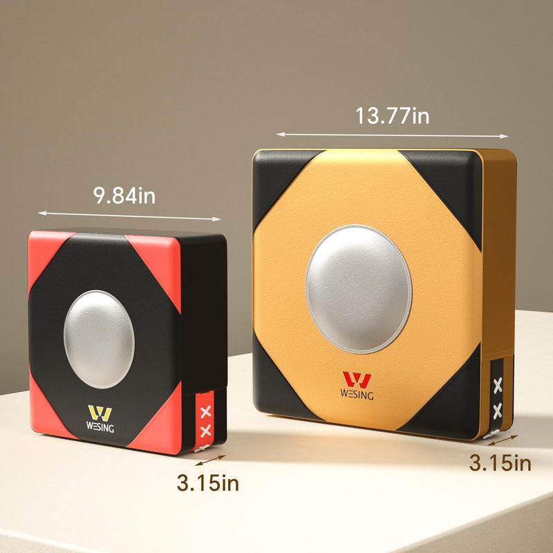 WESING Wall Focus Target Punch Boxing Bag Mat for Martial Arts Black/Red Velcro 13.77"*13.77"*3.15"