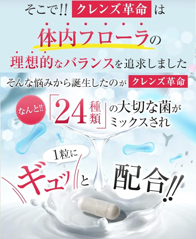 Emergency Intestinal Health Refreshing Supplement [Cleanse Revolution] 90-day Bacterial Health Slim Diet Supplement Bifidobacteria, Lactic Acid Bacteria, Oligosaccharide, Natto Bacillus, Large Capacity, Approximately 3 Months Supply, Made in Japan - BeesActive Australia