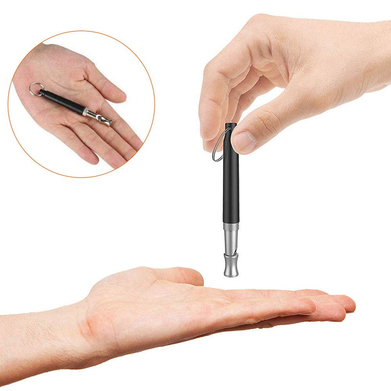Dog Whistle to Stop Barking, Adjustable Pitch Ultrasonic Training Tool Silent Bark Control for Dogs- Pack of 1 PCS Whistles Black - BeesActive Australia