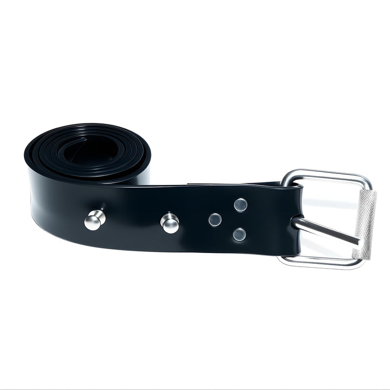Silicone Diving Weight Belt 54" (138cm) with Detachable Stainless Steel Fastening Studs – Ideal for Freediving & Spearfishing black