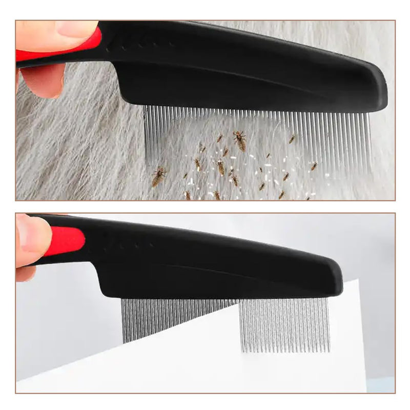 KXUSW flea comb for dogs, flea comb for cats, lice comb, flea comb, 3-piece set, professional and durable, remove fleas and hair, keep pets clean - BeesActive Australia