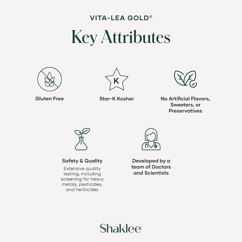 Shaklee - Vita-Lea Gold® with Vitamin K for Adults Over 50-120 Tablets | High-potency formula for heart, immune, bone, and joint health, supports physical energy and healthy aging, gluten-free