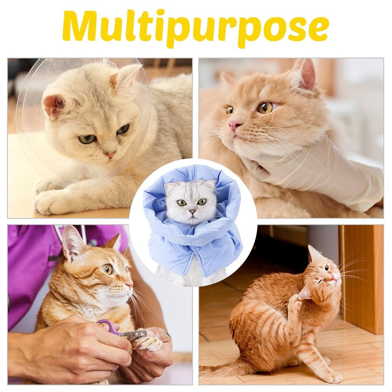 MiOYOOW Cat Recovery Collar, Cat Protective Collar, Adjustable Pet Cone Collar, Waterproof Fasteners, Collars, Post-Operative Protective Collar, Leak Protection for Large Cats S - BeesActive Australia