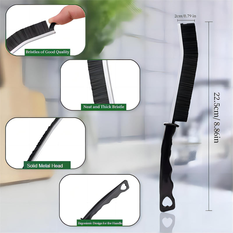 2 Pcs Crevice Cleaning Brush Hard Bristle Gap Brush Multifunctional for Bathroom Household Kitchen Tiles Window Crevice Cleaning Tool (Style 1) Style 1 - BeesActive Australia
