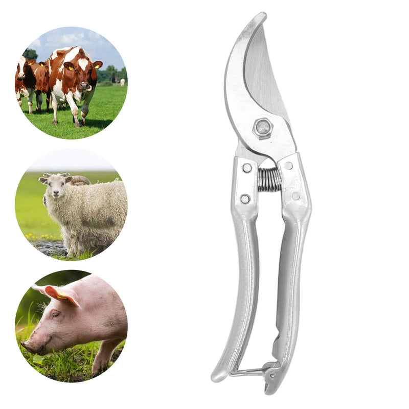 TOPINCN Goat Hoof Trimmers Stainless Farrier Supplies Tools Steel Goat Hoof Trimming Shears Multifunctional Nail Clippers for Sheep, Pig, Cow (Silver) Silver