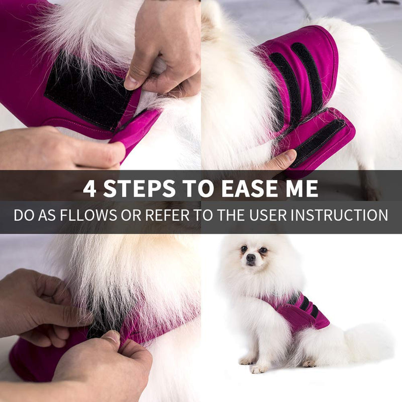 Mint Dog Coat for Anxiety Relief, Lightweight Wrap Helmet for Dogs with Anxiety (XS, Rose Red) XS - BeesActive Australia