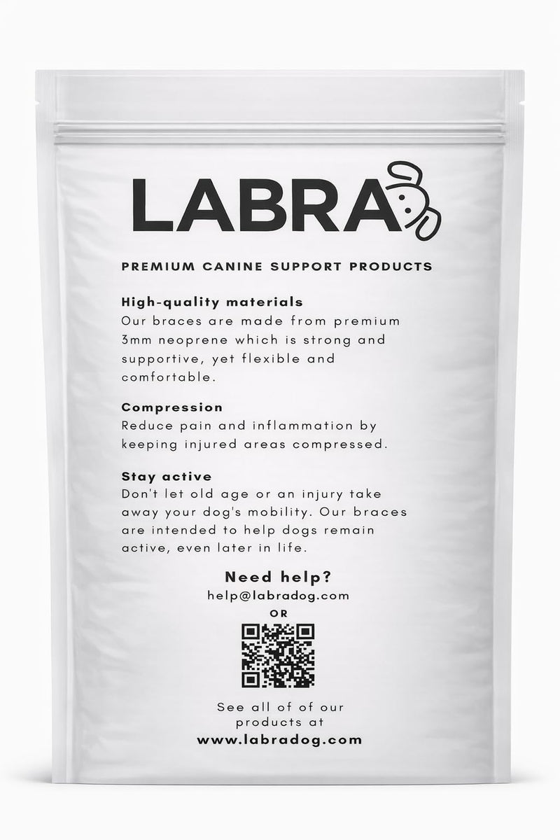 Labra Dog Front Leg Brace - Compression Wrap with Adjustable Straps - Dog Wrist Brace for Support - Leg Sleeve to Stop Licking - Aid in Wound Care and Recovery - Large/Extra Large - BeesActive Australia