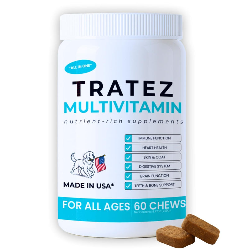 Multivitamin for Dogs - 25-in-1 Daily Dog Vitamins Soft Chews with Essential Vitamins & Minerals - Immune, Skin, Joint, Heart & Digestive Support for All Breeds & Ages, 60 Count