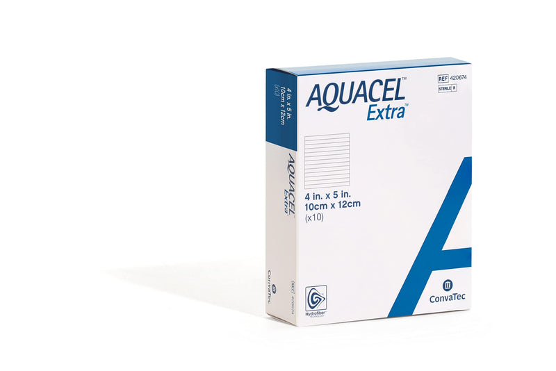 ConvaTec AQUACEL Extra 4"x5" Wound Dressing, Sterile, 10 Ct 4" x 5" (10 Count)