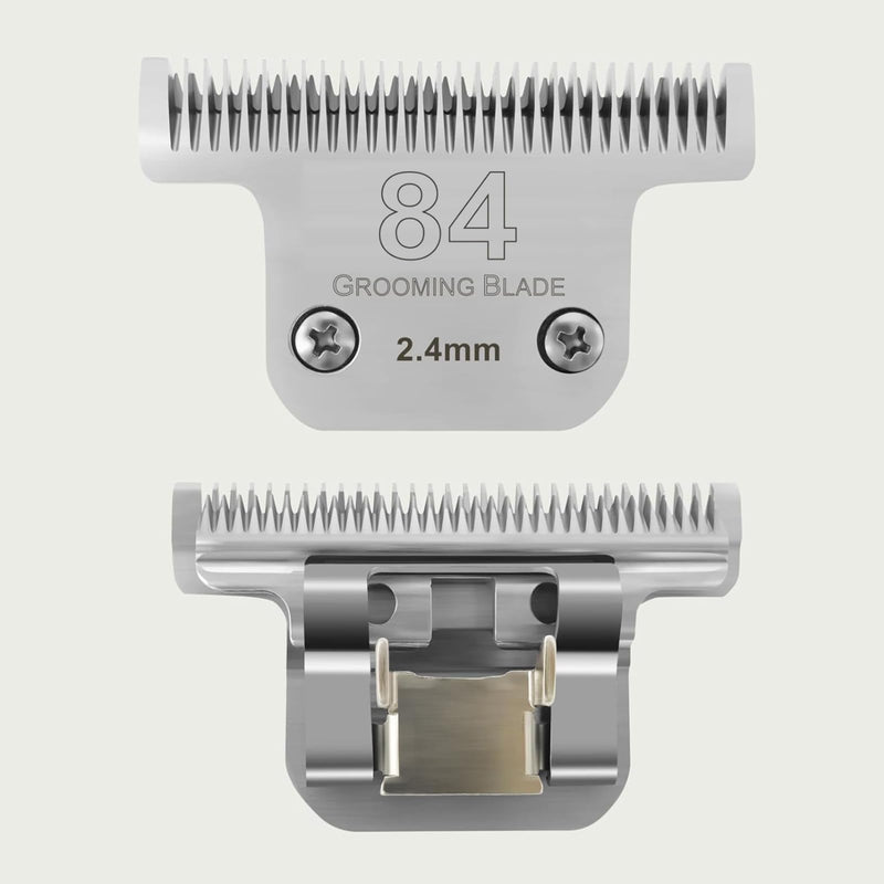 84# Detachable Pet Dog Grooming Blade, Compatible with Ainds, Oster A5, Wahl KM-10 and Other Series Clippers, Compatible with Andis Size: T84 3/32-Inch Cut Length, Chrome. Sliver 1Pack. 84# 3/32" 2.4mm|1Pack - BeesActive Australia
