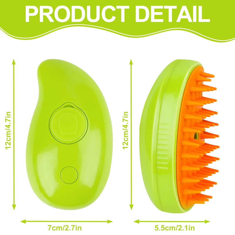 Byffoer Cat Steamy Brush, Steam Cat Brush Cat Brush with Steam, 3-in-1 Steam Brush for Cats Steam Brush for Cats Steamy BrushKatze Steamy Cat Hair Brush for Long Hair and Short Hair (Green) Green - BeesActive Australia
