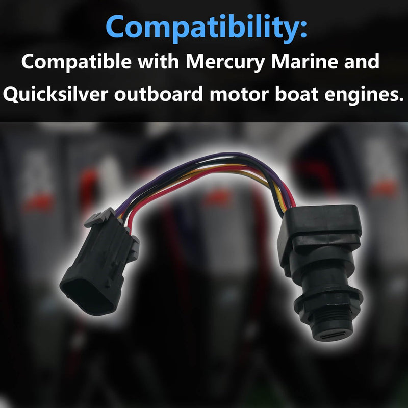 87-897716K01 Ignition Switch with Harness 3-Position Fit for Mercury Marine Quicksilver Outboard Motor 8M0059686 897716 Boat Engine Ignition Key Switch