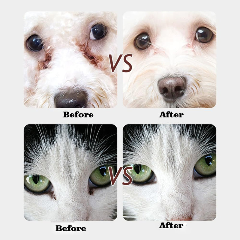 Ear and Eye Cleaning Pads for Dogs and Cats, Dental Care Finger Pads, Teeth Cleaning Wipes, Pack of 130