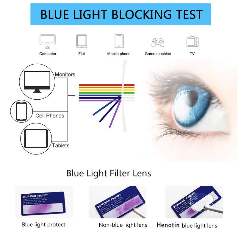 Henotin 5-Pack Reading Glasses Blue Light Blocking Anti Eyestrain Computer Reading Glasses for Women and Men Readers 5 Pack Mix Color 2.5 Diopters - BeesActive Australia