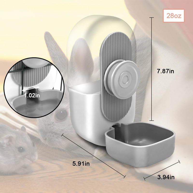Rabbit Water Bottle, Guinea Pig Water Bottle,28oz Hanging Fountain Automatic Dispenser No Drip Water Bowl for cage - BeesActive Australia