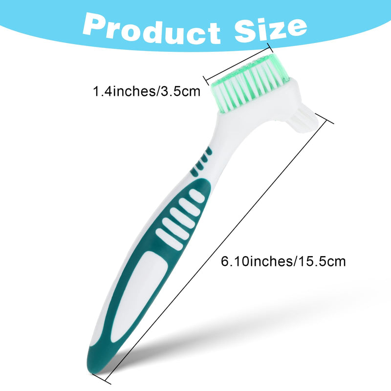 2Pack Denture Cleaning Brush, Denture Brush Premium Hygiene Denture Cleaner Set Multi-Layered Bristles Rubber Handle Denture Toothbrushes - BeesActive Australia