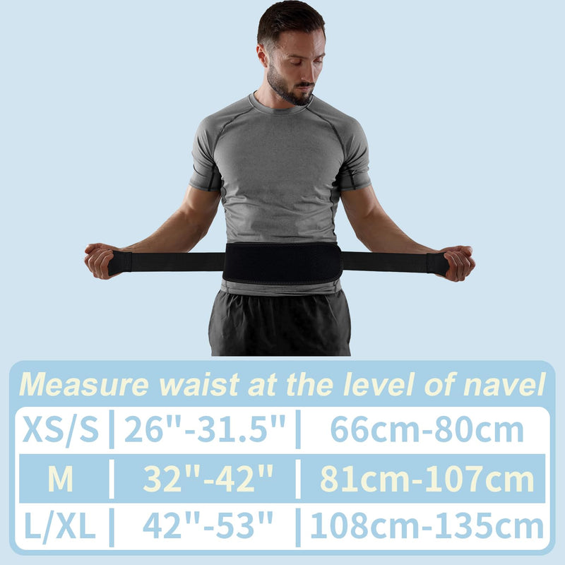 cybryeh Thin & Lightweight Back Brace for Lower Back Pain Relief – Slim, Breathable Back Support Brace for Sciatica, Herniated Disc – Adjustable Lumbar Support Belt for Men & Women, All Day Comfort M(Waist:32''-42'')