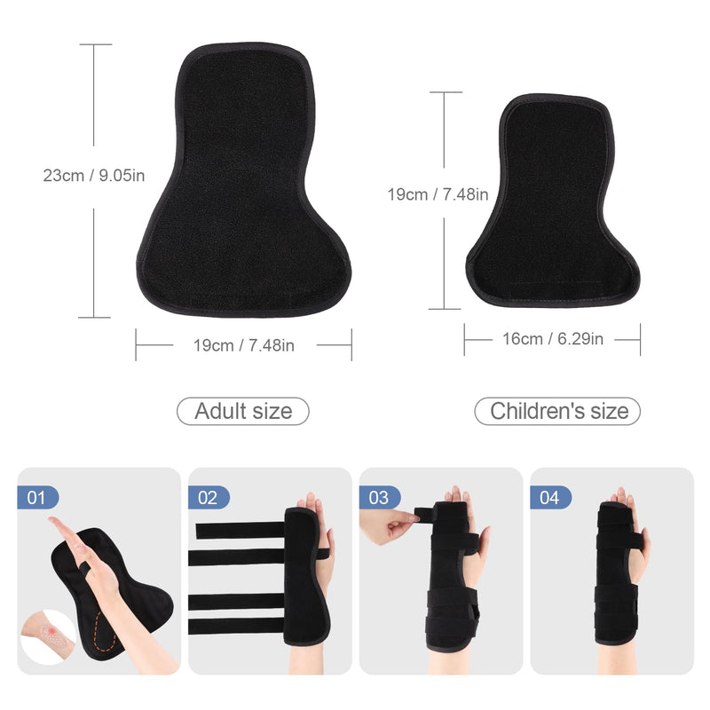 Pinky & Ring Finger Splint Brace - Left Hand Brace Support for Boxer Fracture, Mallet Finger & Dislocation, Arthritis, Sprain, Broken, Little Finger Cast Immobilizer Straightener (4th/5th Metacarpal) Medium Left Black 1
