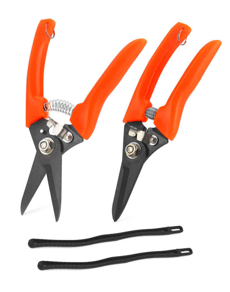 QWORK Hoof Trimmers Goat Hoof Trimming, 2 Pack 7" Multipurpose Nail Scissors Daily Trim for Pig Trotters, Sheep, Alpaca, Lamb and Pruning Potted Plants - BeesActive Australia