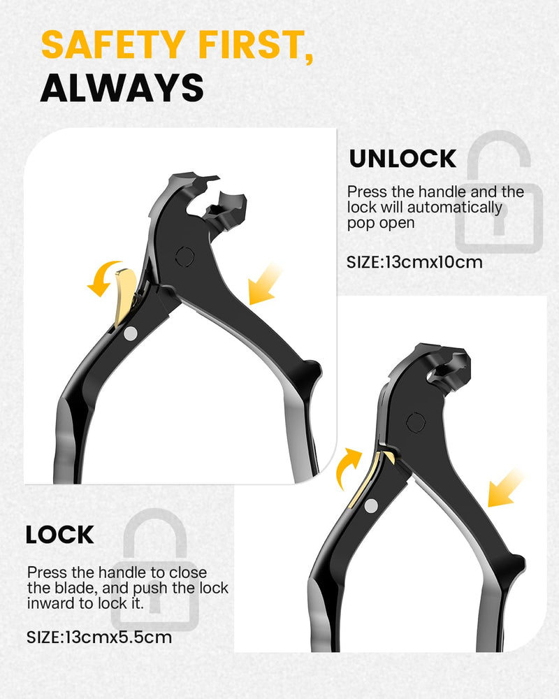 BEZOX Long Handle Toenail Clippers for Seniors – Wide Open Jaw Toe Nail Clippers for Thick Nails for Seniors, Ergonomic Nails Clipper for Thick Nails, Easy Reach Design for Limited Mobility - Black - BeesActive Australia