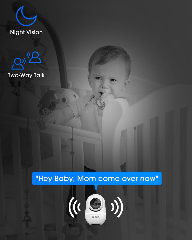 Baby Monitor with Camera and Audio - 5” Display Video Baby Monitor with 29 Hour Battery Life, Remote Pan & Tilt, 2X Zoom,Auto Night Vision, 2 Way Talk, Temperature Sensor,Lullabies,960 Feet Range 1 Camera - BeesActive Australia