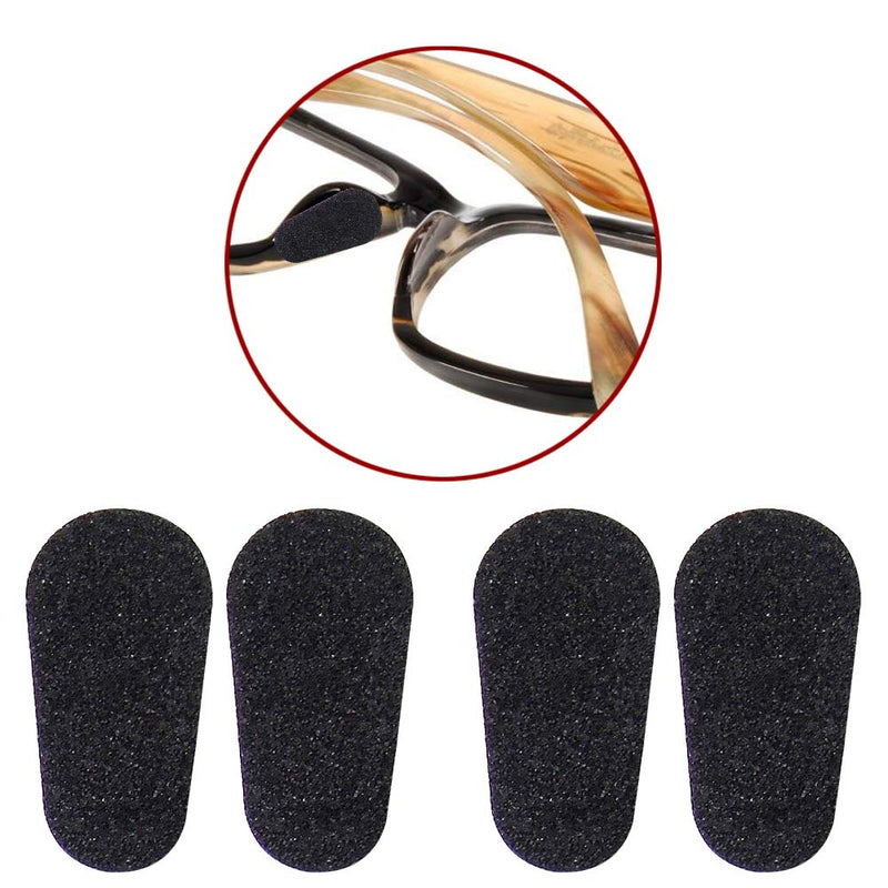 60 Pairs Adhesive Eyeglass Nose Pads Soft Foam Nose Pads Self Anti-Slip Eyeglass Nose Pads Thin Nosepads for Eyeglasses Sunglasses (Black) Black