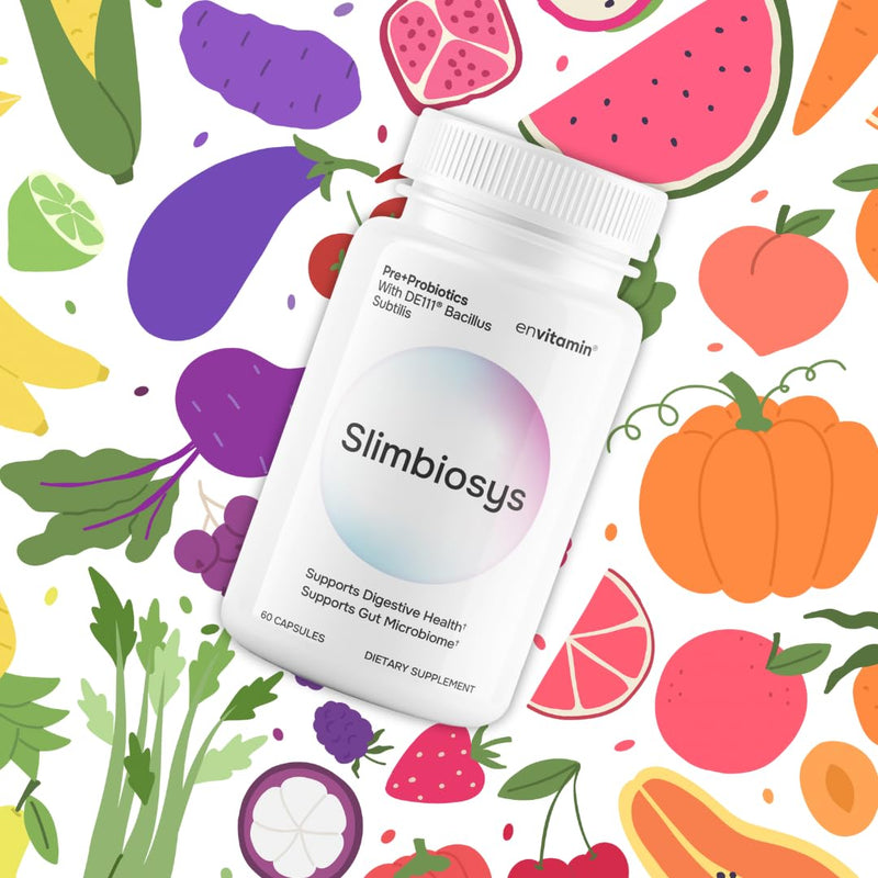 envitamin Slimbiosys Ultra Probiotic Capsule - Pre & Probiotics for Women & Men - Support Your Microbiome 60 Count (Pack of 1)