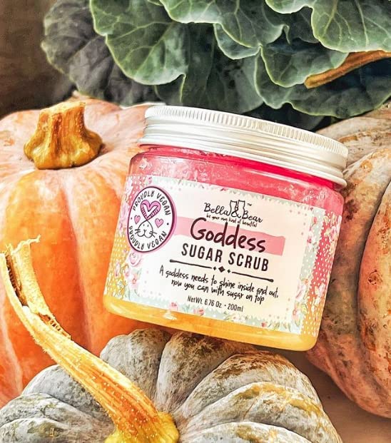 Bella and Bear Goddess Sugar Scrub, No Parabens, New Fragrance, Cruelty-Free, Vegan-Friendly Exfoliating, 6.7oz 6.76 Ounce (Pack of 1) - BeesActive Australia