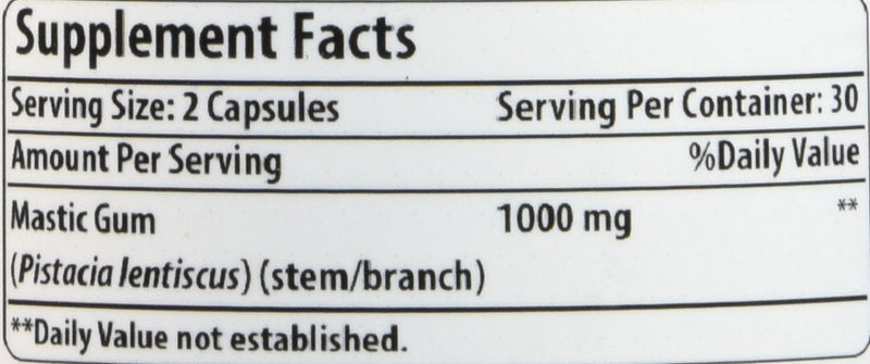 Amazing Formulas Mastic Gum 1000 Mg | Capsules Supplement | Non-GMO | Gluten-Free | Made in USA (1 Pack | 60 Count) Unflavored | 60 Count