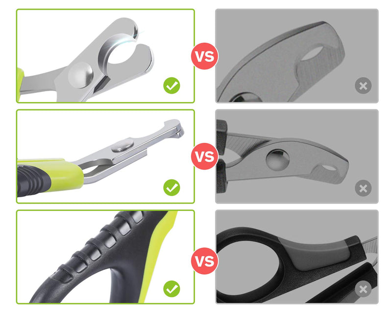 pecute Cat Claw Scissors, Cat Scissors Great for Beginners, Cat Nail Cutter Stainless Steel, Cat Nail Scissors Light, Claw Care for Puppies Cats Rabbits Small Animals (Green) - BeesActive Australia