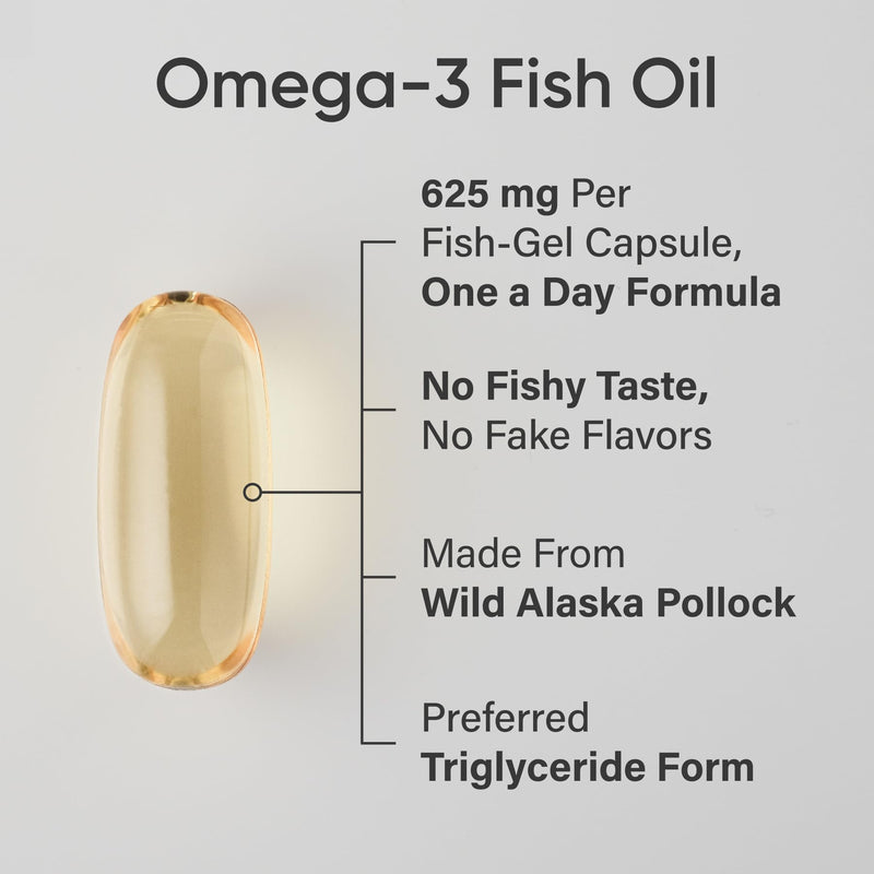 Sports Research® Omega-3 Fish Oil Minis from Wild Alaska Pollock, 240 Count | Easy to Swallow Mini-Softgel, Always Fresh Never Fishy, 345mg EPA 130mg DHA per Softgel, MSC Certified Sustainable, Non-GMO 240 Count (Pack of 1) Mini Capsule
