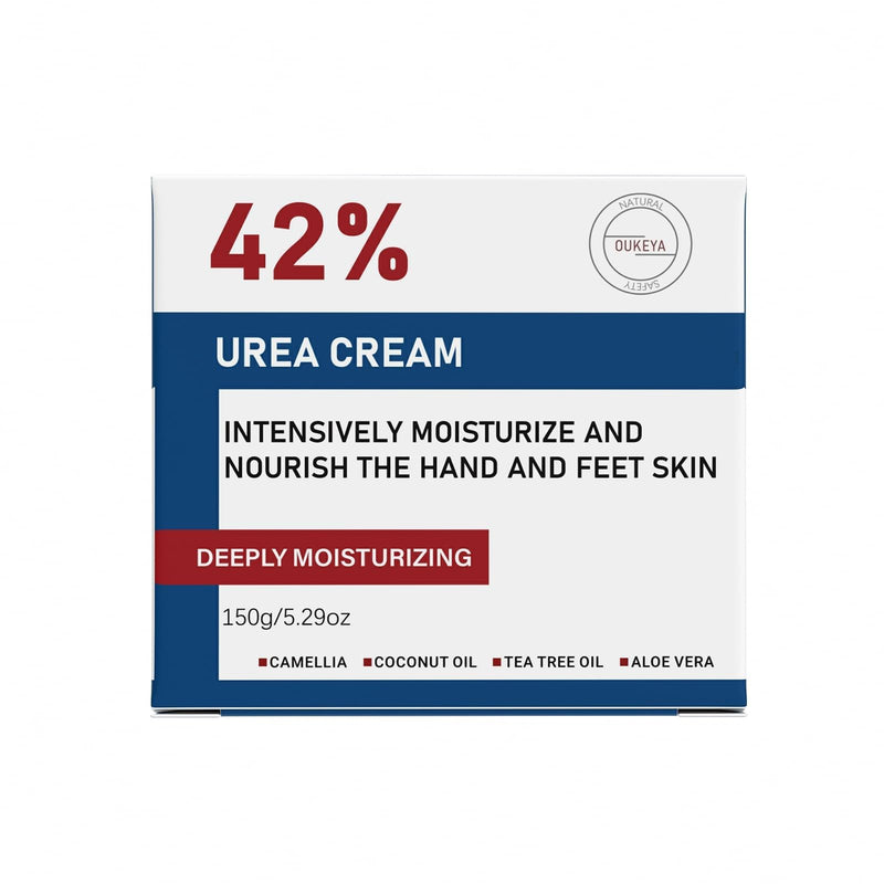 OUKEYA Urea Cream 42% plus Salicylic Acid 2% for Dry Cracked Feet, Heel, Knees, Elbows, Hands – Intensive Moisturizing Cream for Very Rough Skin, 5.29 oz, Pack of 2 5.29 Ounce (Pack of 2)