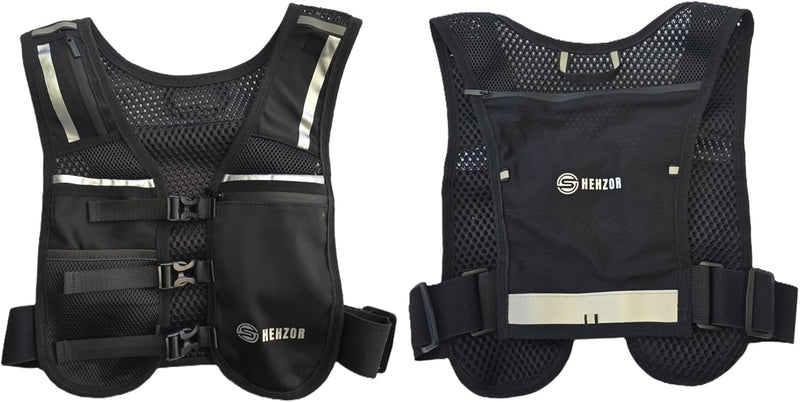 Shehzor Adjustable Weighted Vest Women and Men, Running Belt with Water Bottle, Chest Rig & Running Vest, Marathon Backpack, Essentials, Hydration Vest with 500ml BPA-Free Bottle
