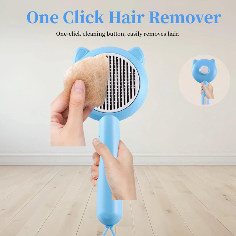 Cat Brush for Shedding，Pet Grooming Brush for Cats & Dogs，Cat Hair Brush with Self Cleaning Button,Deshedding Brush Easy to Removes Loose Fur - BeesActive Australia