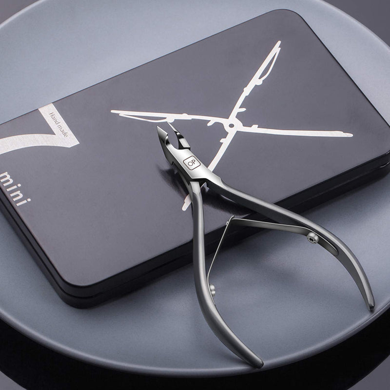 Cuticle Nippers Salon Grade for Manicurist Extremely Sharp Effortless Cuticle Trimmer Precise Clippers Pedicure Manicure Nail Care Tool, opove X7 mini, Space Gray - BeesActive Australia
