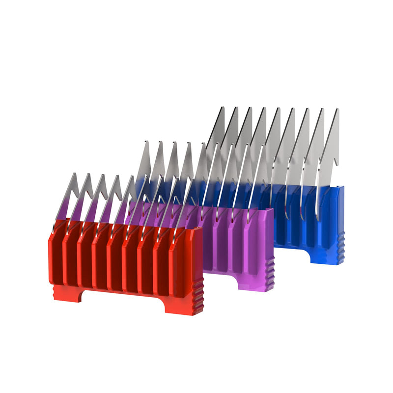 Professional Animal Stainless Steel Clip Attachment Guide Comb Set for 5-in-1 Detachable Blade Pet, Dog and Cat Clippers (Not compatible with A5 style Detachable Blade) - BeesActive Australia