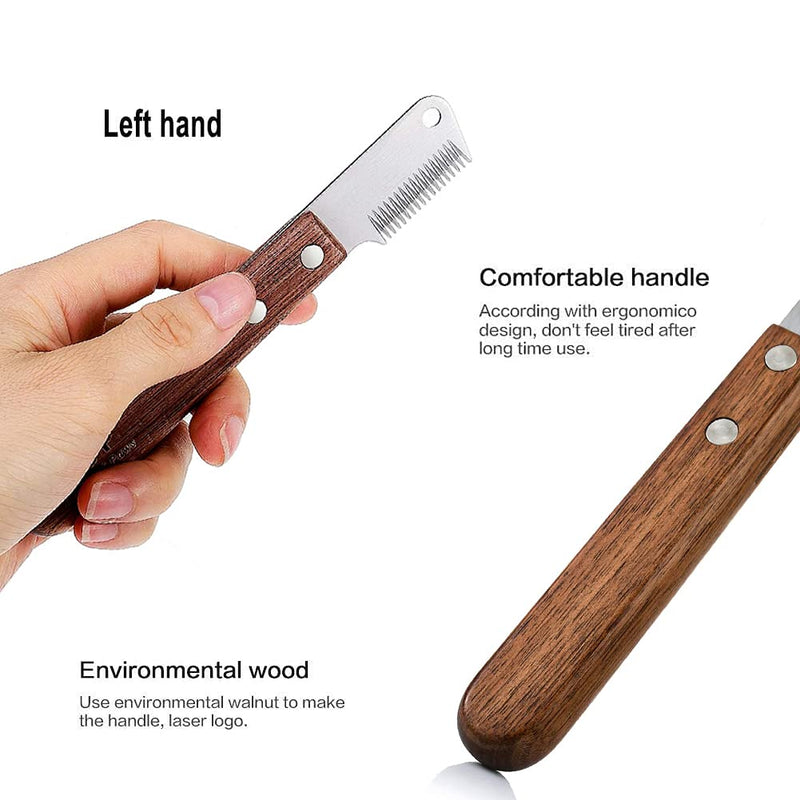 GingerUPer Professional trimming knife, trimming dog terrier, trimming knife, grooming knife for undercoat, ergonomically shaped handle - BeesActive Australia