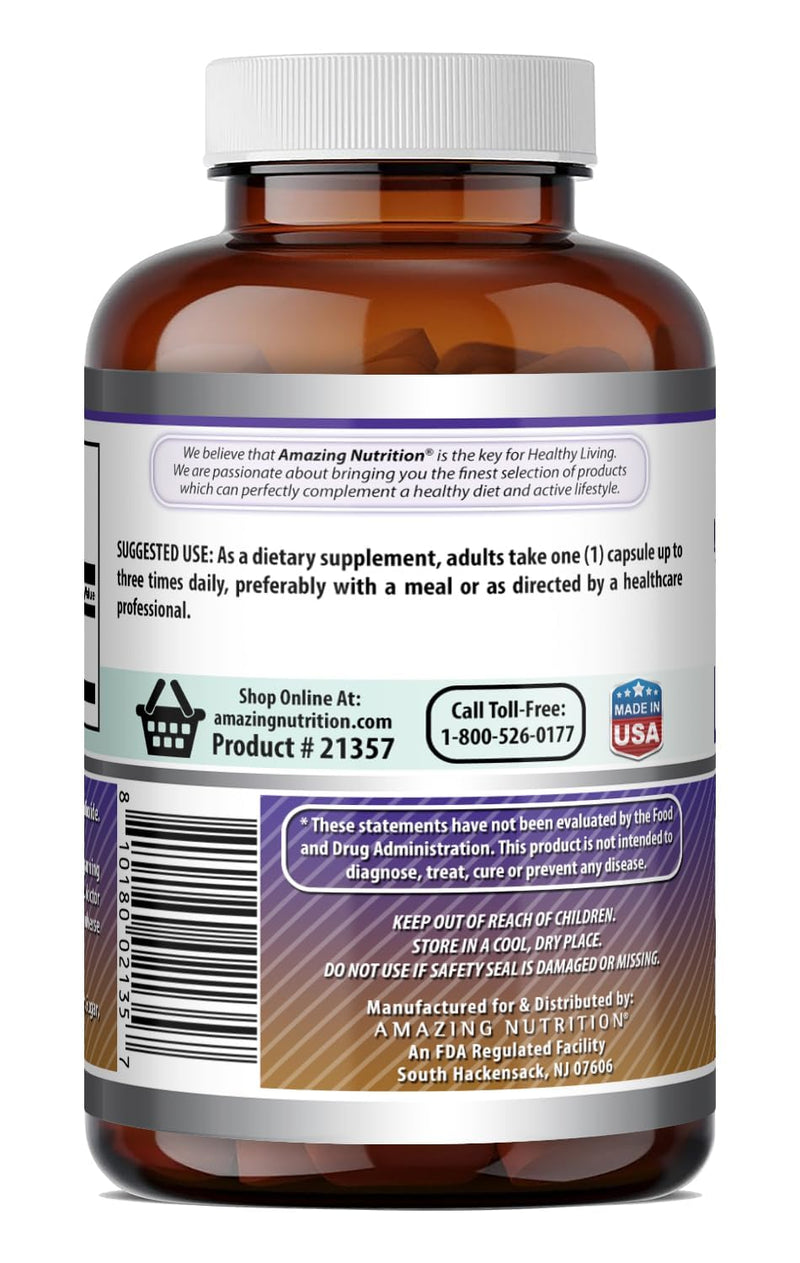 Amazing Formulas L-Arginine Supplement | 500 Mg Per Serving | Capsules | Amino Acid Supplement for Men & Women | Non-GMO | Gluten Free | Made in USA (3 Pack | 250) 3 Pack | 250 Count