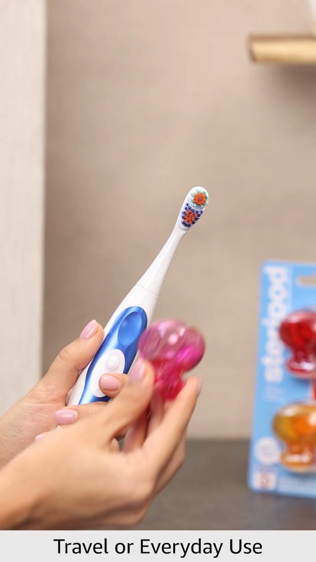 Steripod Clip-On Toothbrush Protector, Multicolor, 8 Count 2 Count (Pack of 4)