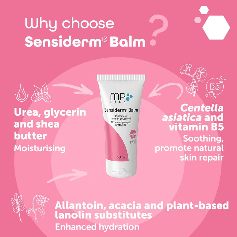 MP Labo Sensiderm® Balm 50 ml - Nose and Paw Pad Protector - Dogs and Cats - Fragrance-Free