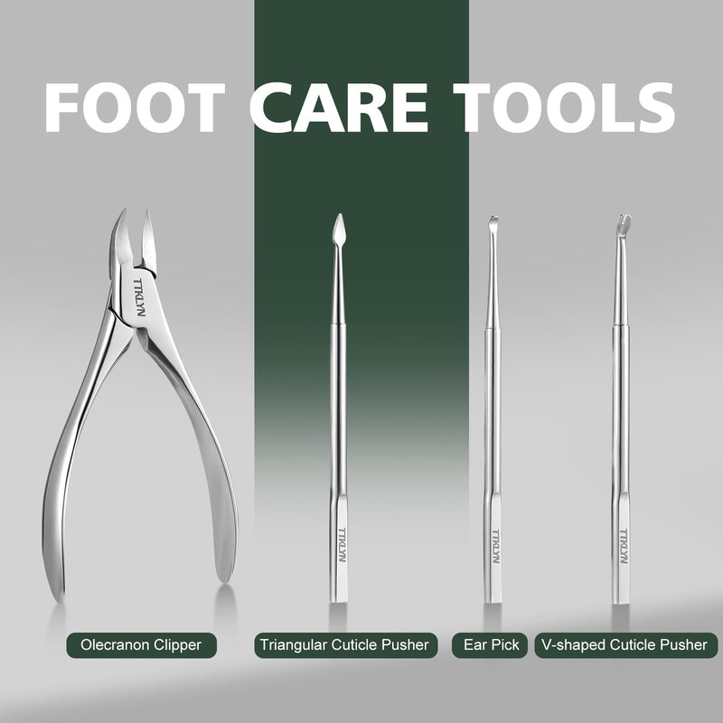 Manicure Kit for Women, Stainless Steel Nail Kit with PU Leather Case, Precision Pedicure Tools for Feet - BeesActive Australia