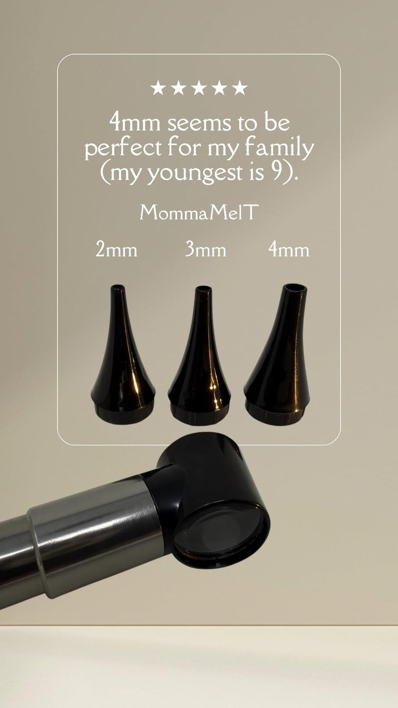 60 Count - Dr Mom 4 mm Disposable Otoscope Specula - Premium Quality for Dr Mom Third Generation Slimline and Original Model otoscopes ONLY - BeesActive Australia