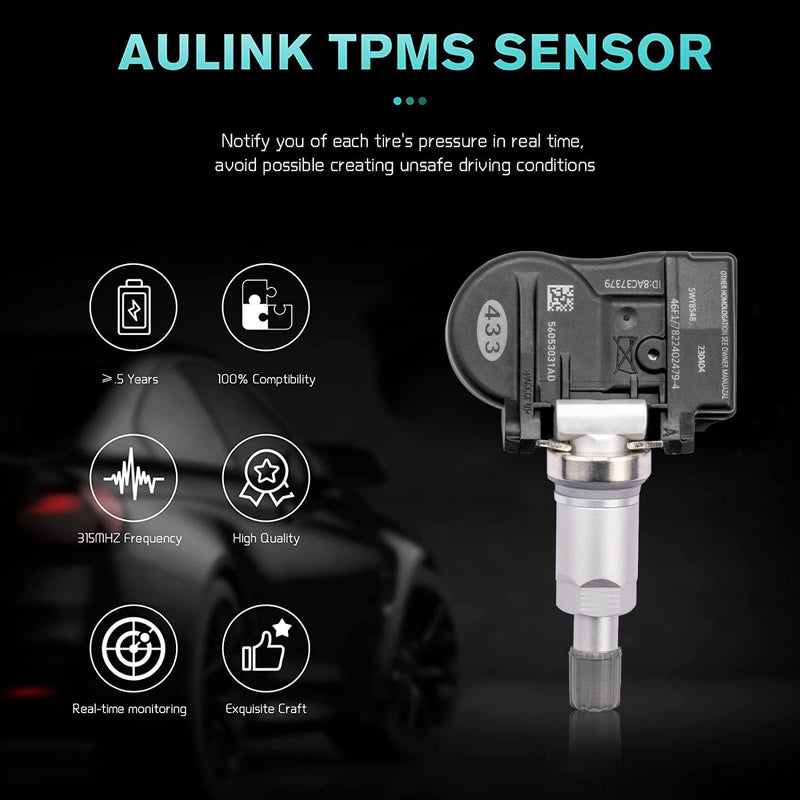 AULINK 56053031AD TPMS Tire Pressure Sensor ‎for Dodge Avenger Caliber Dakota Grand Caravan, Chrysler 300 300C Crossfire, Jeep Cherokee Commander Compass Grand Cherokee Wrangler KIA Mitsubishi Lancia - BeesActive Australia