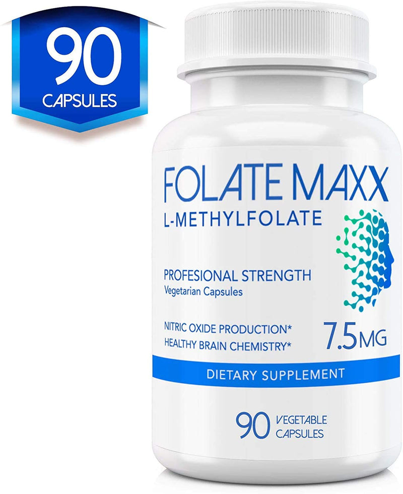 L Methylfolate 7.5mg, 90 Capsules – Doctor Formulated Methyl Folate Supplement for Women & Men – High Potency 5-MTHF for Energy, Mood & Focus – Non-GMO, Gluten-Free (3-Month Supply) 90 Count (Pack of 1)