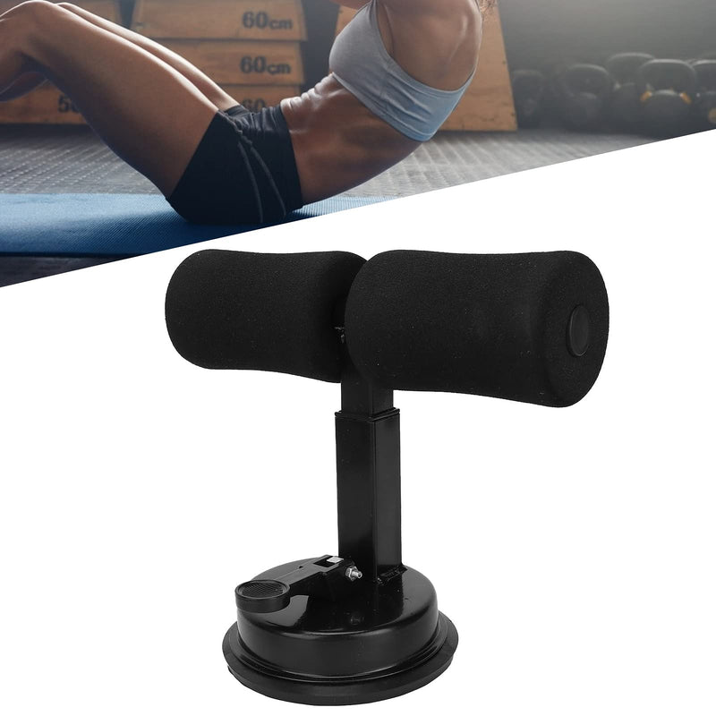 Sit Up Bar for Floor, Abdominal Muscle Exercise, Portable Sit Up Tool Exercise Equipment Assistant Device with Self Priming Suction Cup,Body Shaping (Black) Black